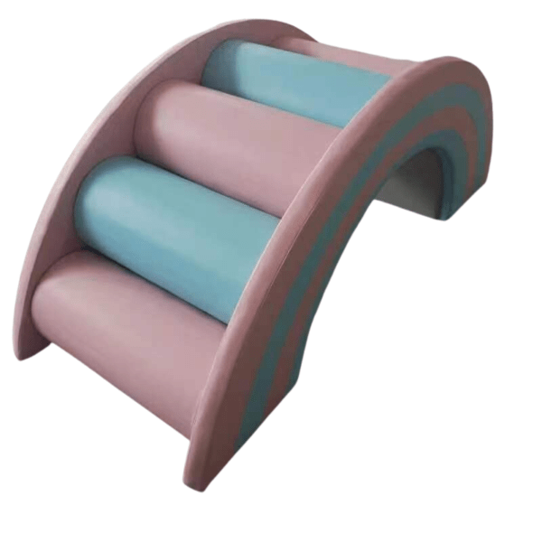 Large Pastel Pink and Blue Rainbow slide/climber